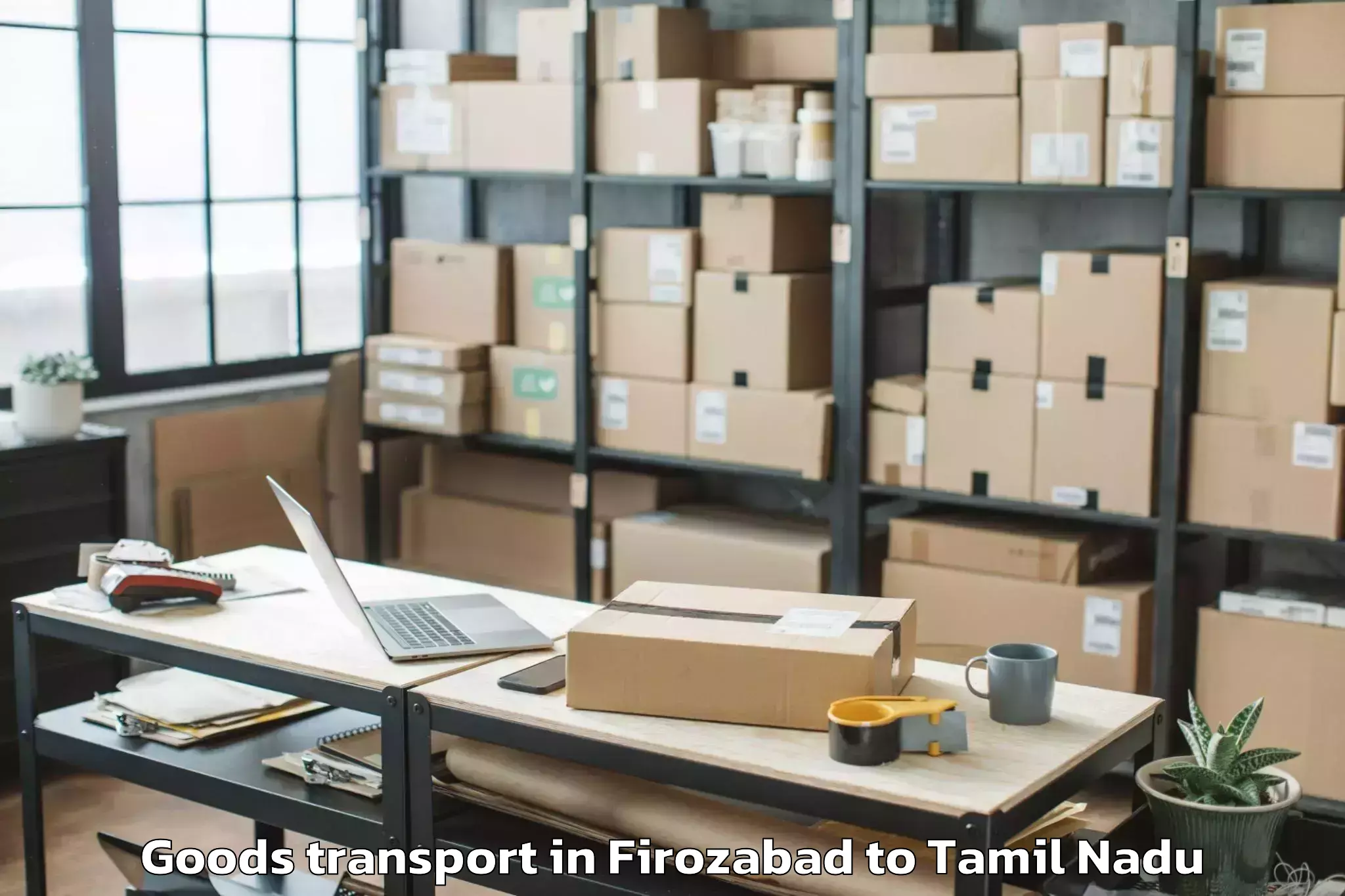 Trusted Firozabad to Karumbakkam Goods Transport